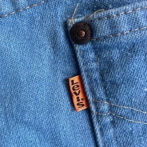 Levi's Vintage Men's 41x29 Jeans Orange Tab Light Wash Denim Straight 70's 80's